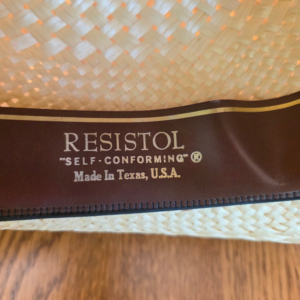 Resistol Hawkeye Straw Cowboy Hat Natural Poly Hemp Made in Texas USA S7061 - Picture 5 of 14